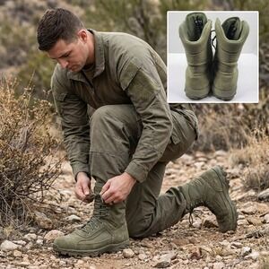 McRae Terassault Freedom Boots Men's 11R Sage Green Suede Tactical 5724 Vibram